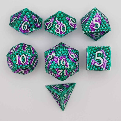 Acid dragonscale dice set