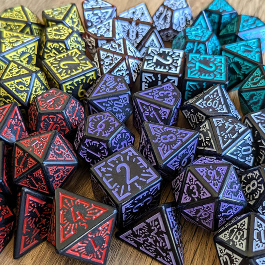 Black Arcane Burst Dice Sets