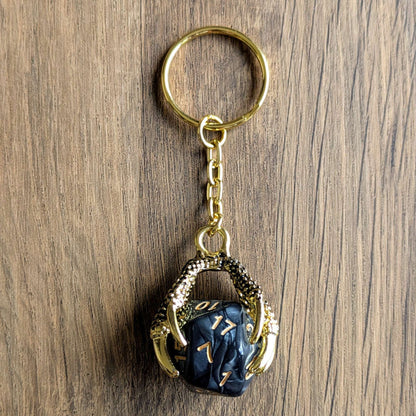 Dragon Claw D20 Keyring