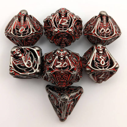 Blood Red Skull Macabre Dice Set