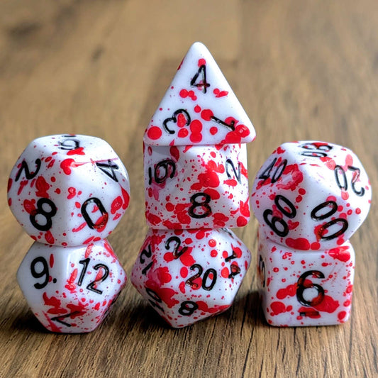 Blood Splatter Dice Set