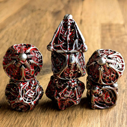 Blood Red Skull Macabre Dice Set