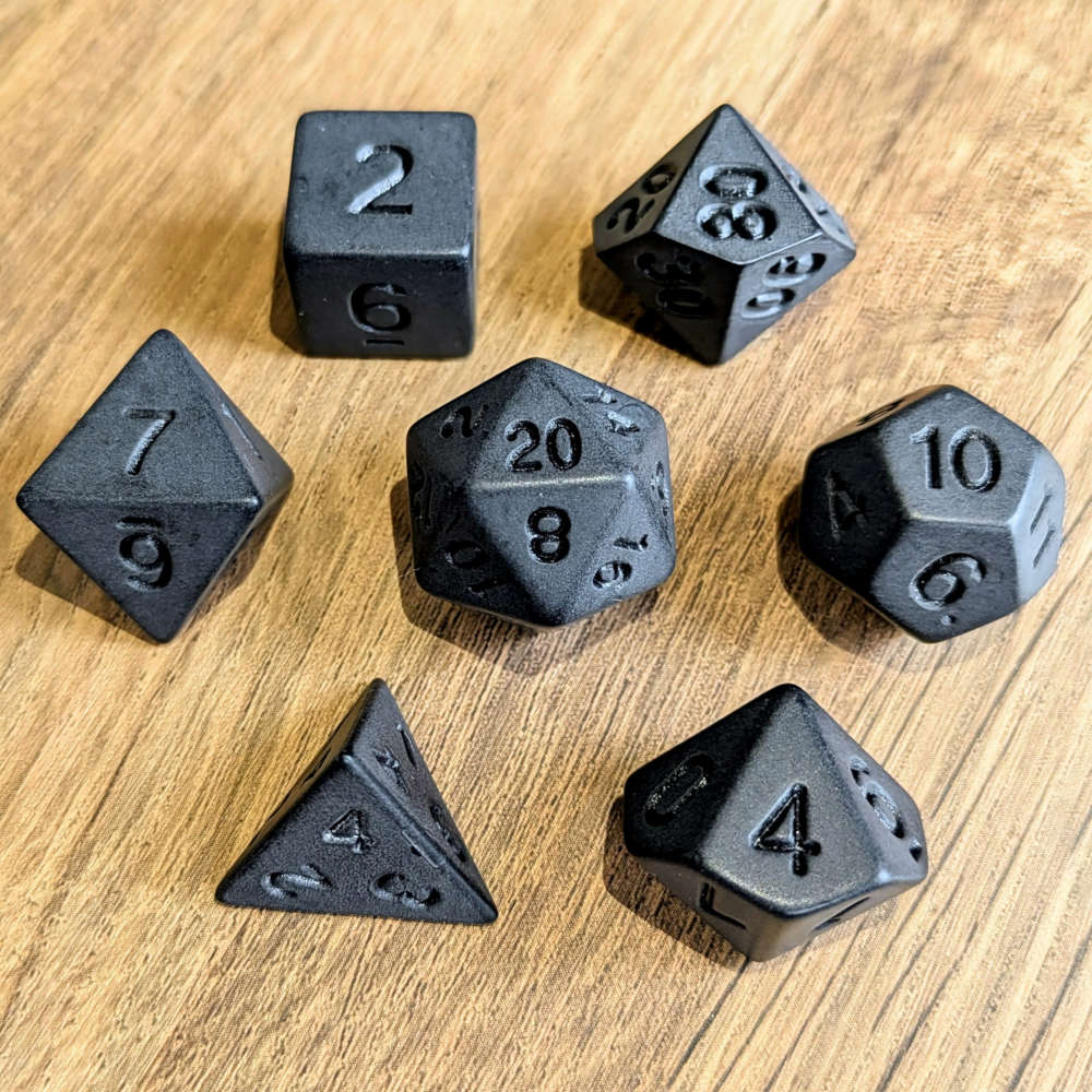 Charcoal Black Dice Set