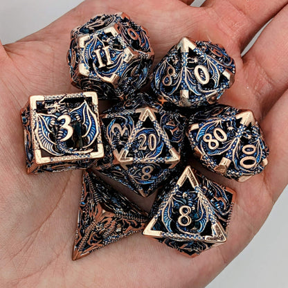 Copper Blue Dragon Hollow Dice