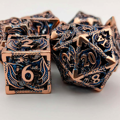 Copper Blue Dragon Hollow Dice