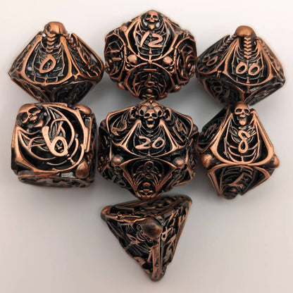 Coper Skull Macabre Dice