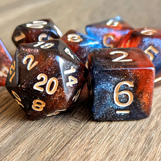 Cosmic Meteorite Dice Set