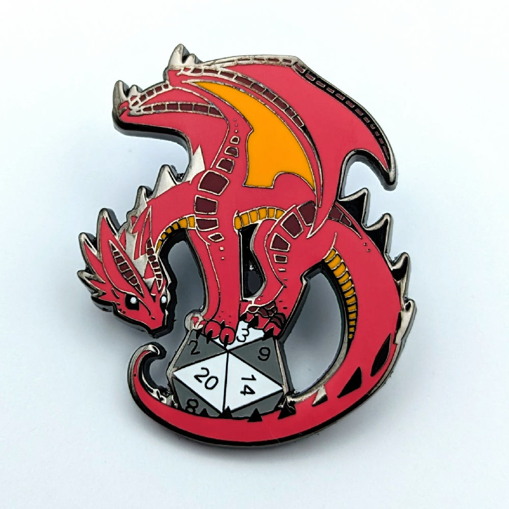 D20 Dragon Pin