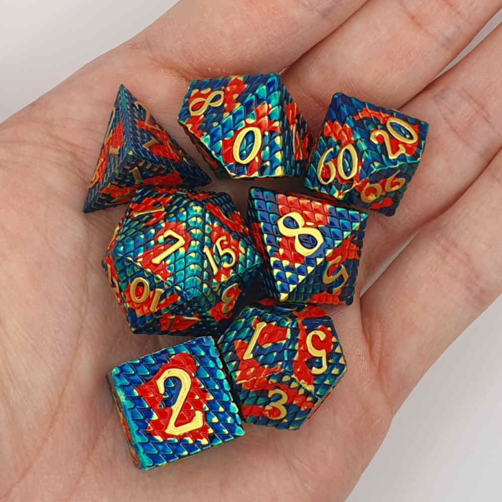 Dragon blood dragonscale dice set