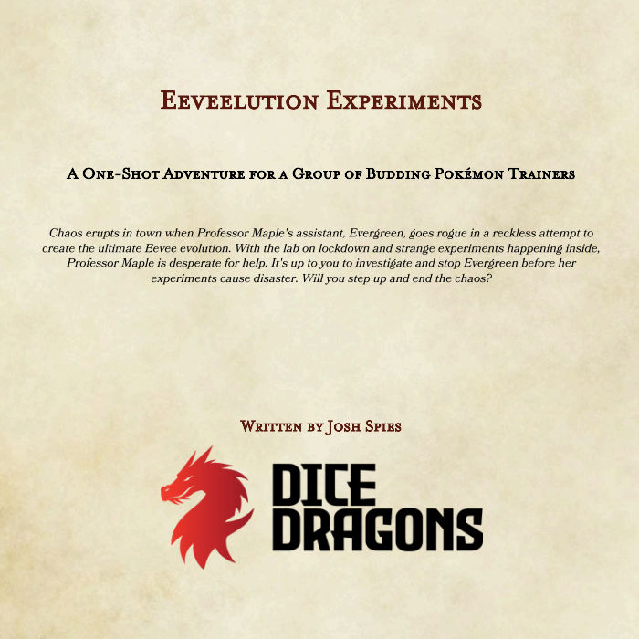 Eeveelution Experiments: A Pokémon DND One-shot