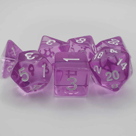 Gem Purple Dice Set