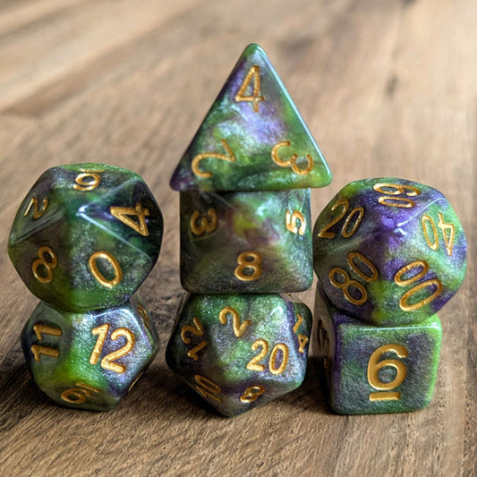 Gilded Toxin Dice Set