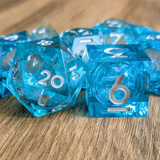 Glacial Depths Liquid Core Dice