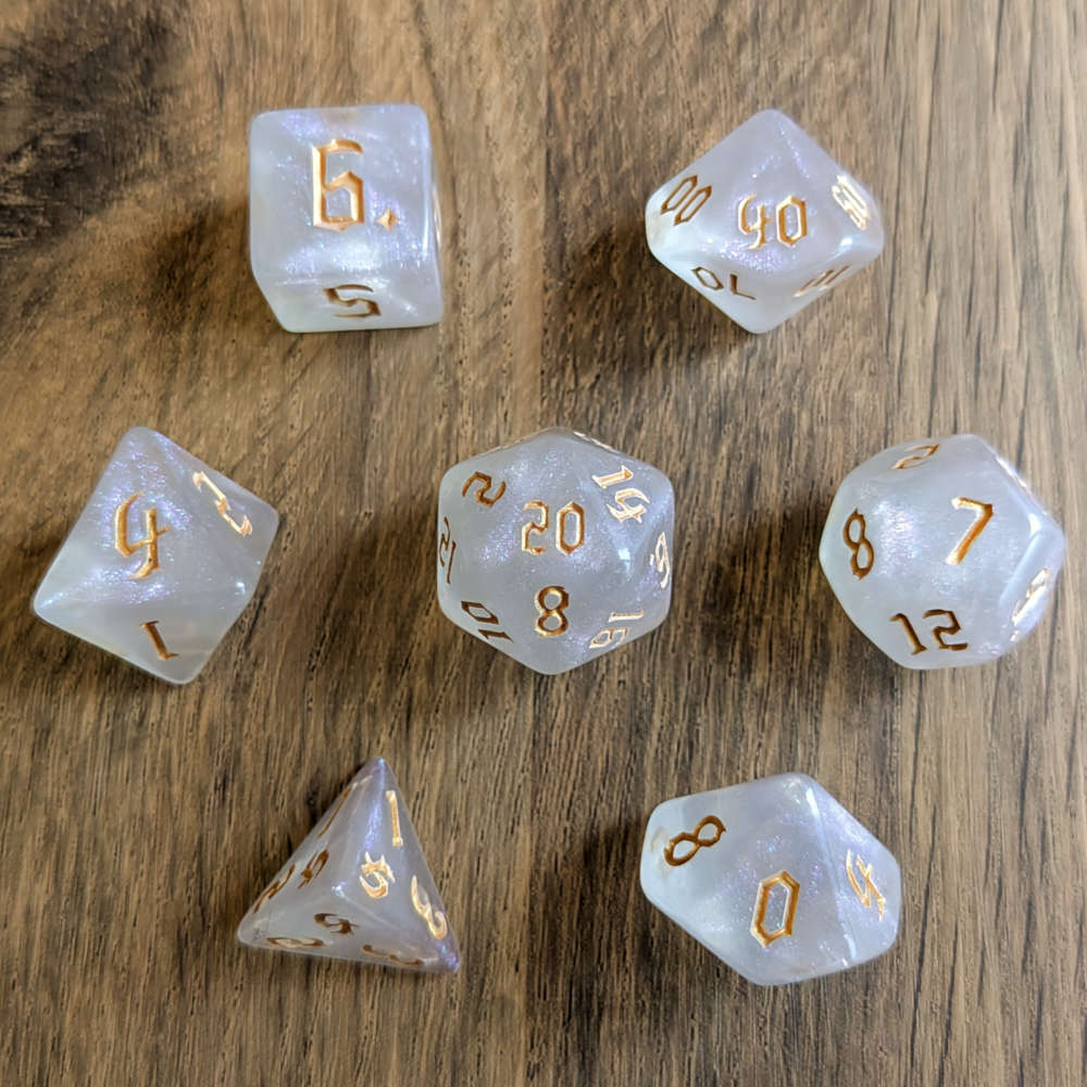 Gold Magic Mist Dice Set