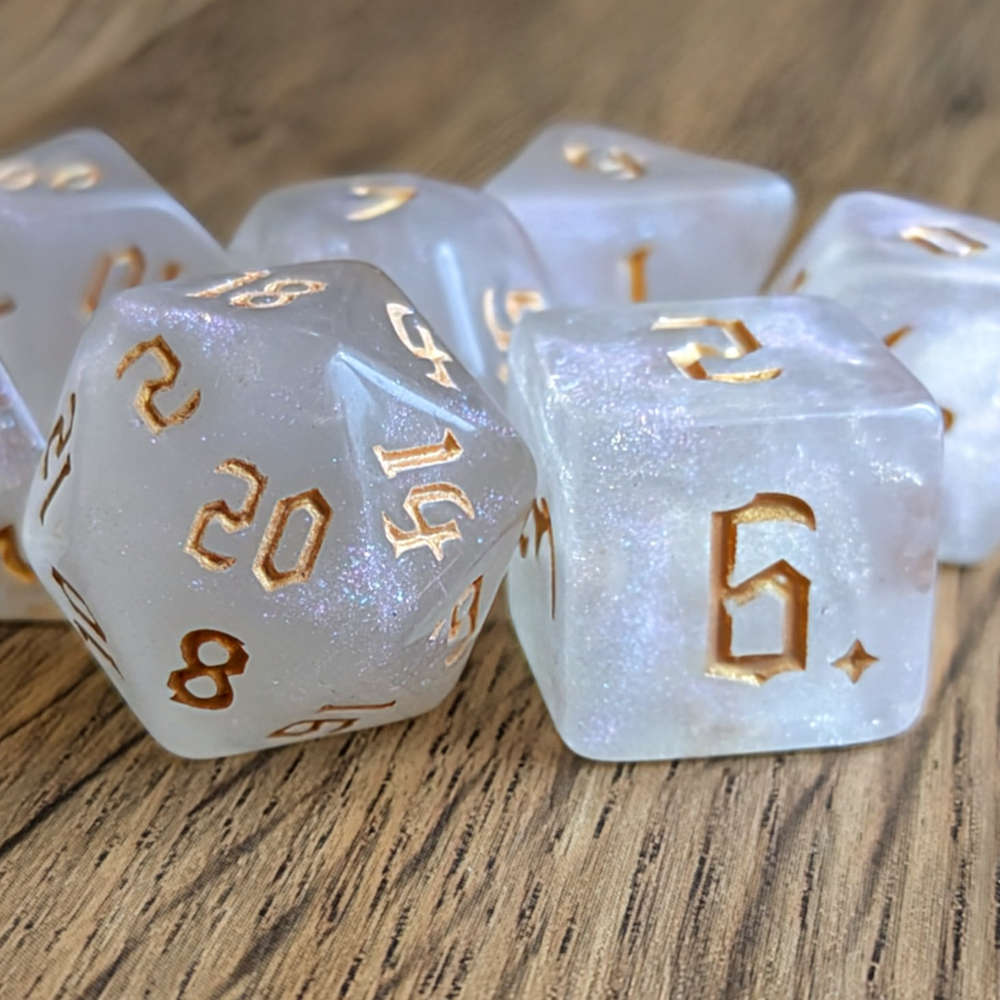 Gold Magic Mist Dice Set