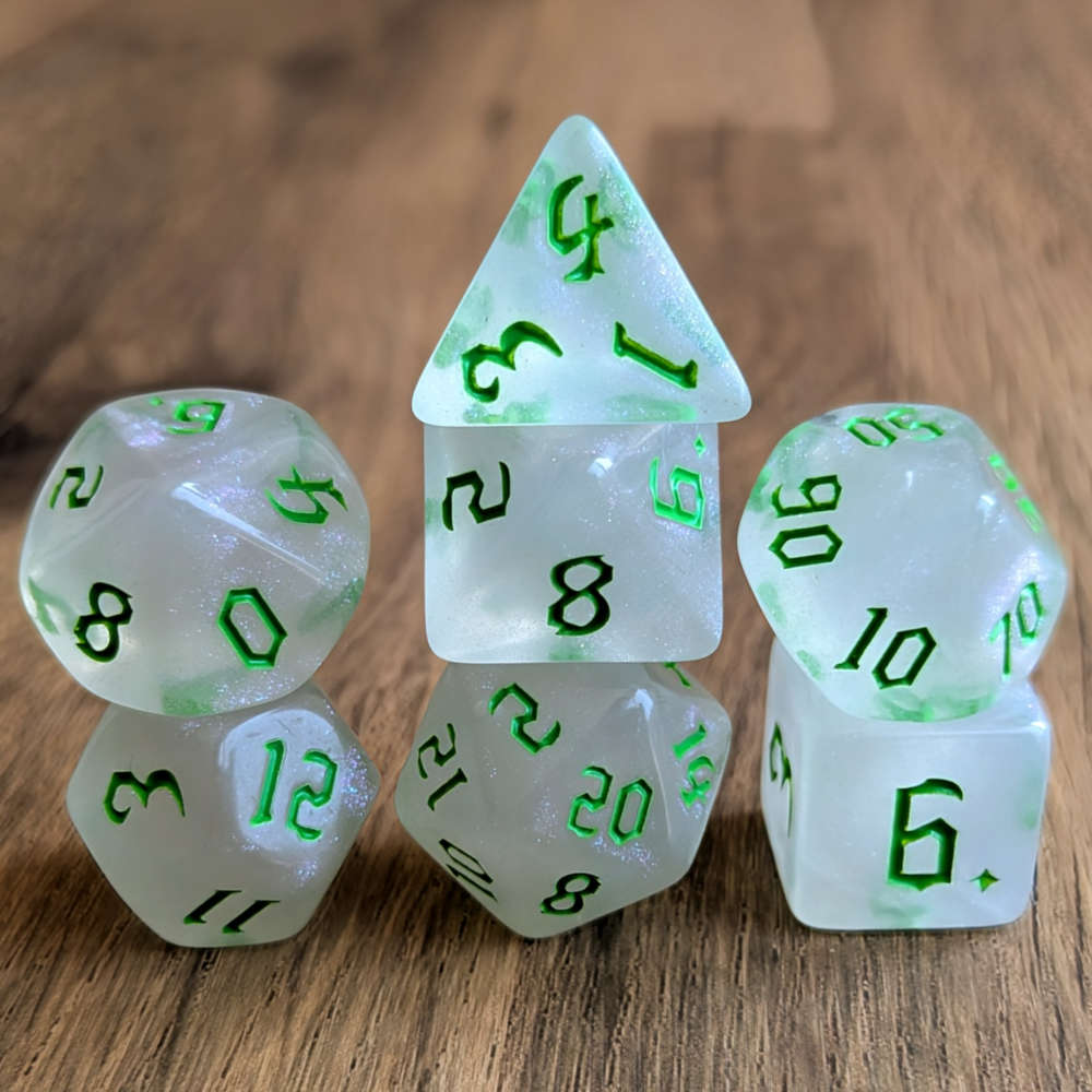 Green Magic Mist Dice Set