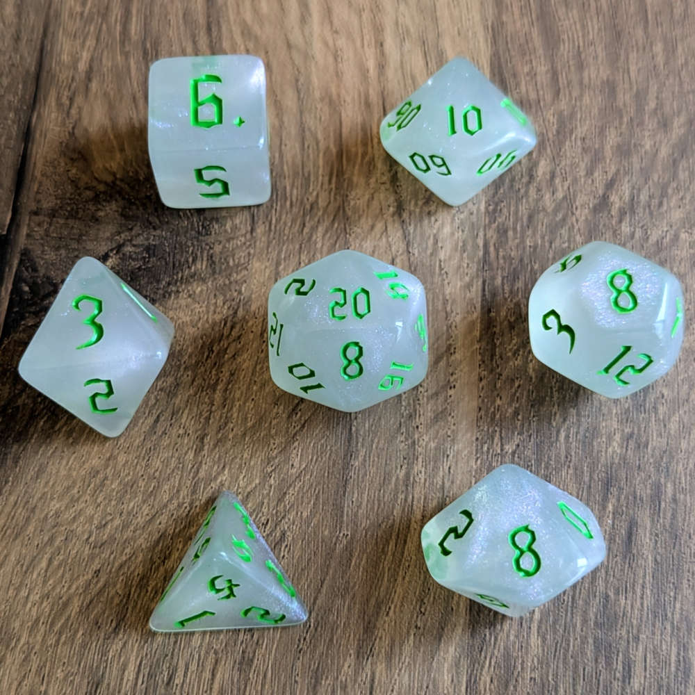 Green Magic Mist Dice Set