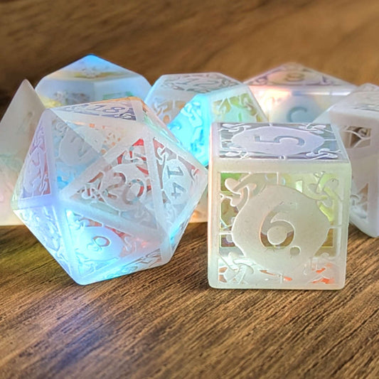 Iridis Rainbow Glass Dice