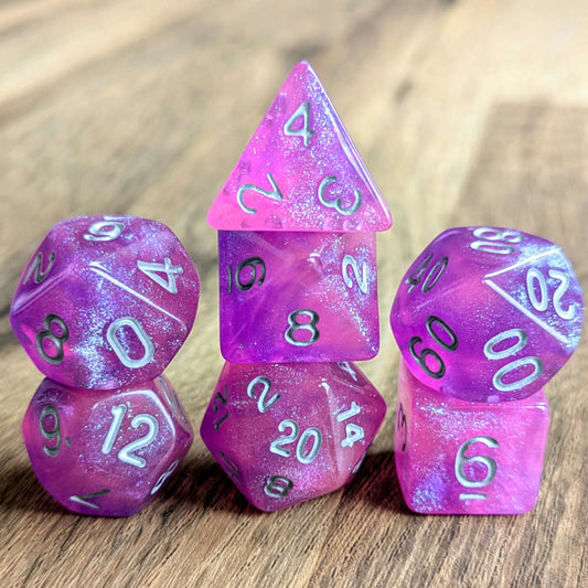 Lilac Stardust Dice Set