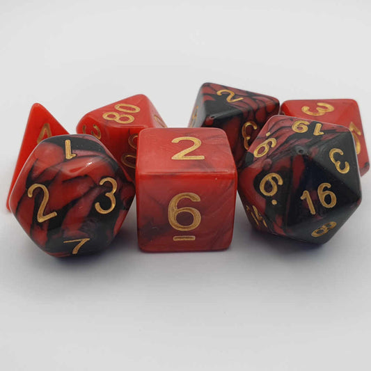 Magma Red Dice Set