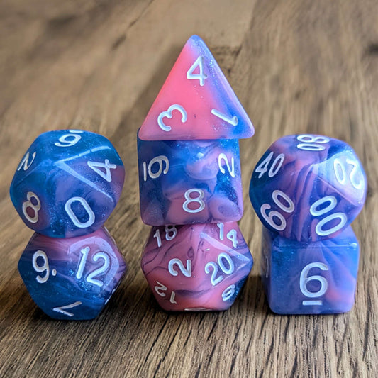 Mauve Waters Dice Set