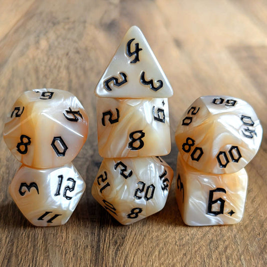 Midnight Marble Dice Set