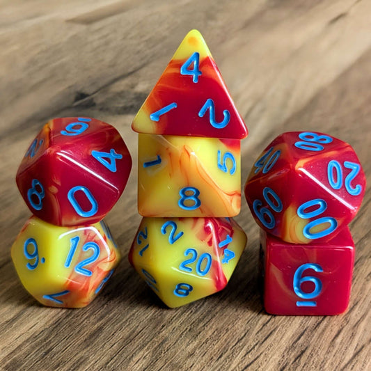 Molten Yellow Dice Set