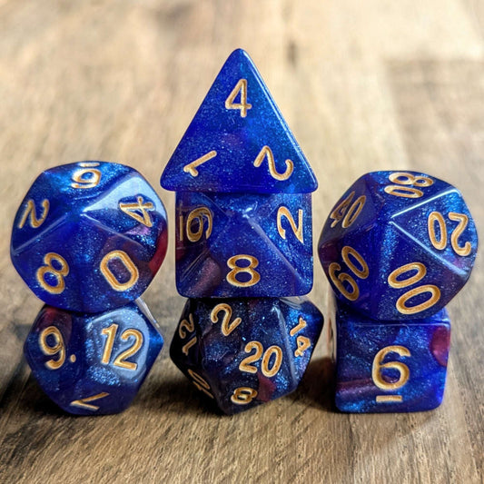 Mythic Red Glittery Dice Set