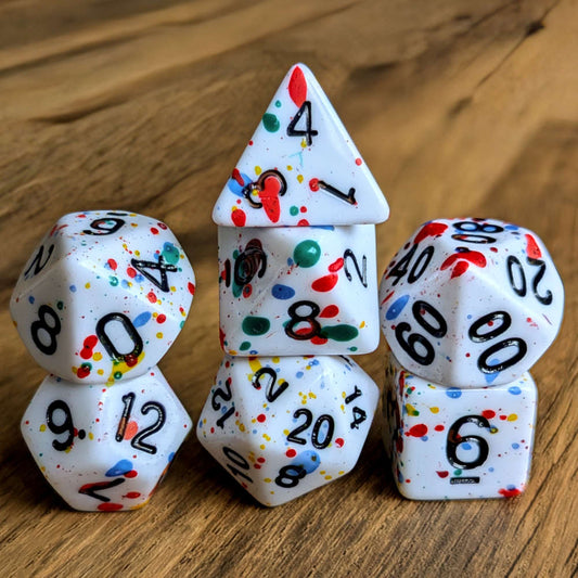 Paint Splatter Dice Set