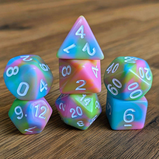 Pastel Playdough Dice Set