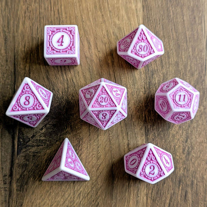 Pink Mage's Weave Dice Set