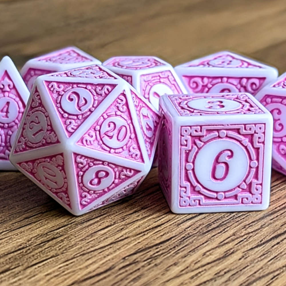 Pink Mage's Weave Dice Set