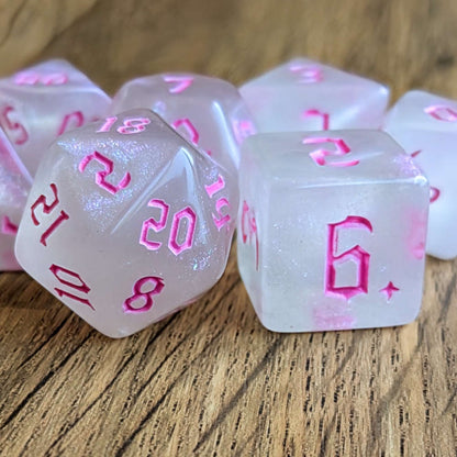 Pink Magic Mist Dice Set