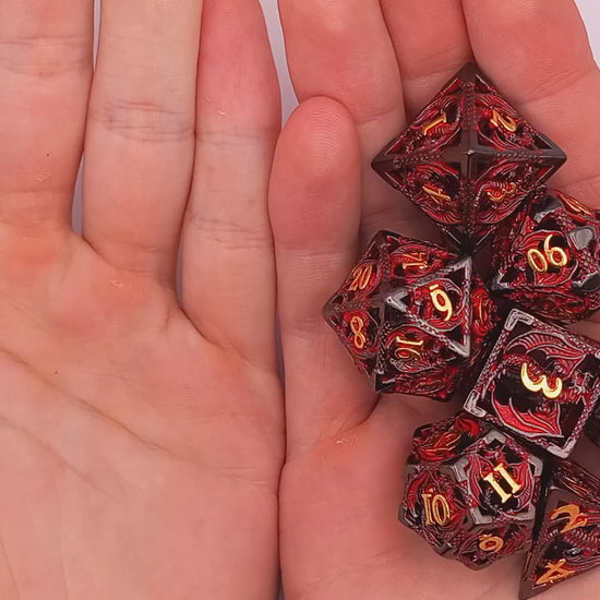 Tiamat Red Hollow Dragon Dice