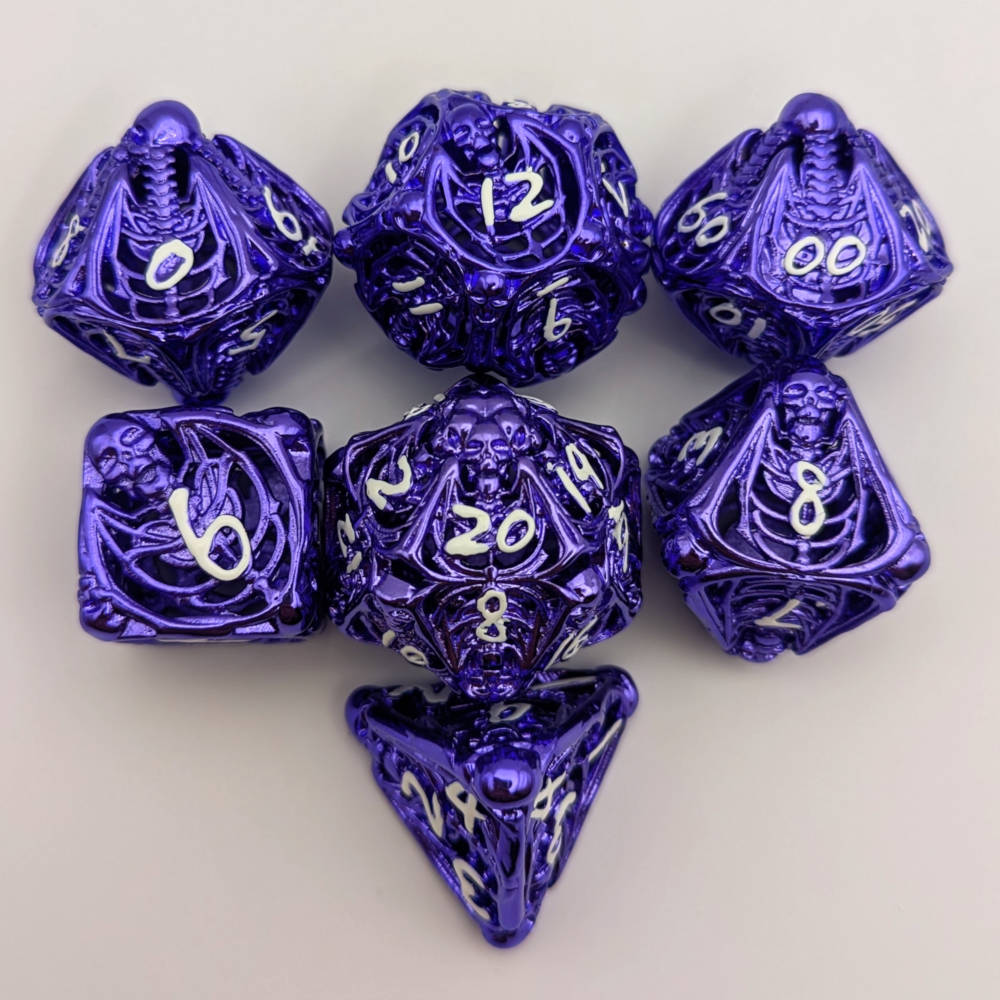 Purple Skull Macabre Dice Set