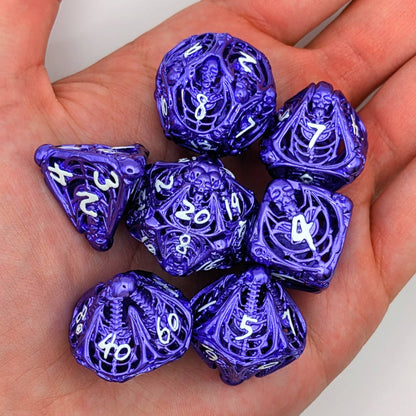 Purple Skull Macabre Dice Set