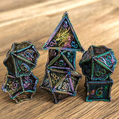 Rainbow Dragon Dice Set