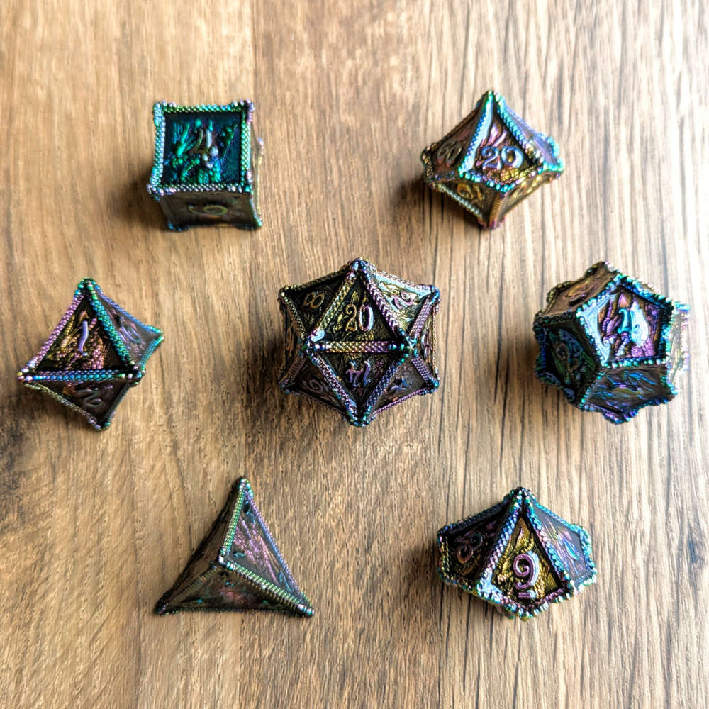 Rainbow Dragon Dice Set