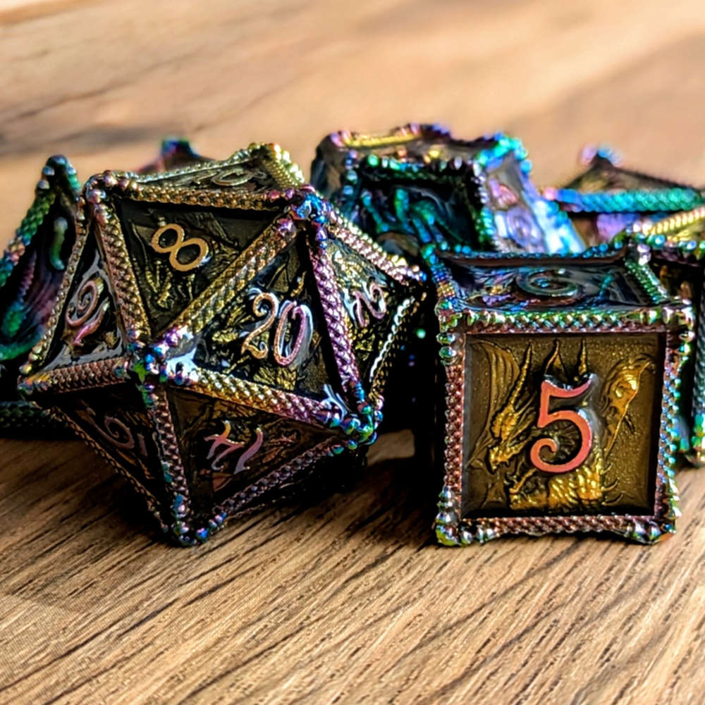 Rainbow Dragon Dice Set