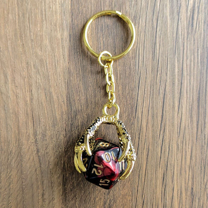 Dragon Claw D20 Keyring