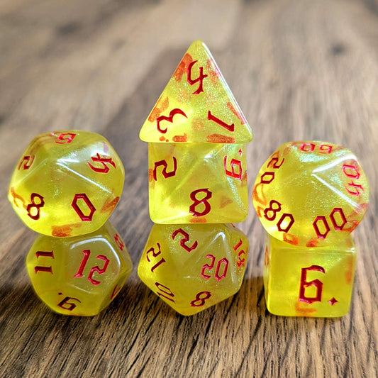 Sinister Sunburst Dice Set