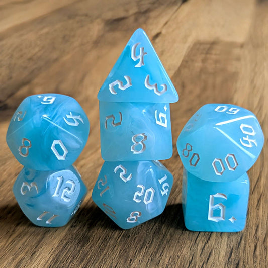 Sky Blue Dice Set