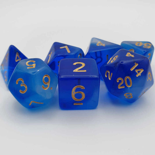 Soapstone Blue Dice Set