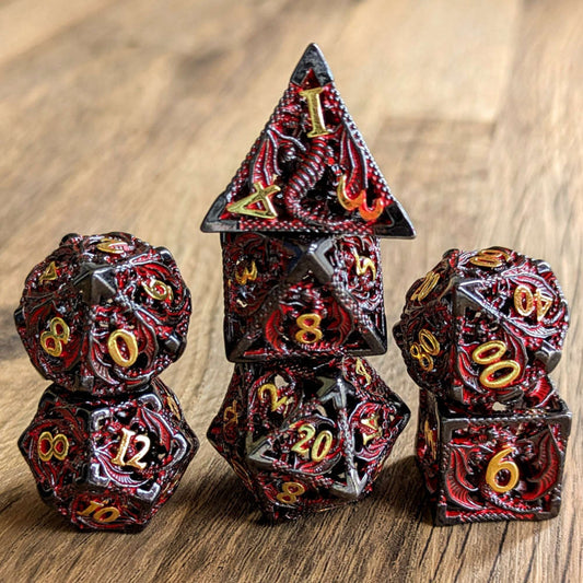 Tiamat Red Hollow Dragon Dice