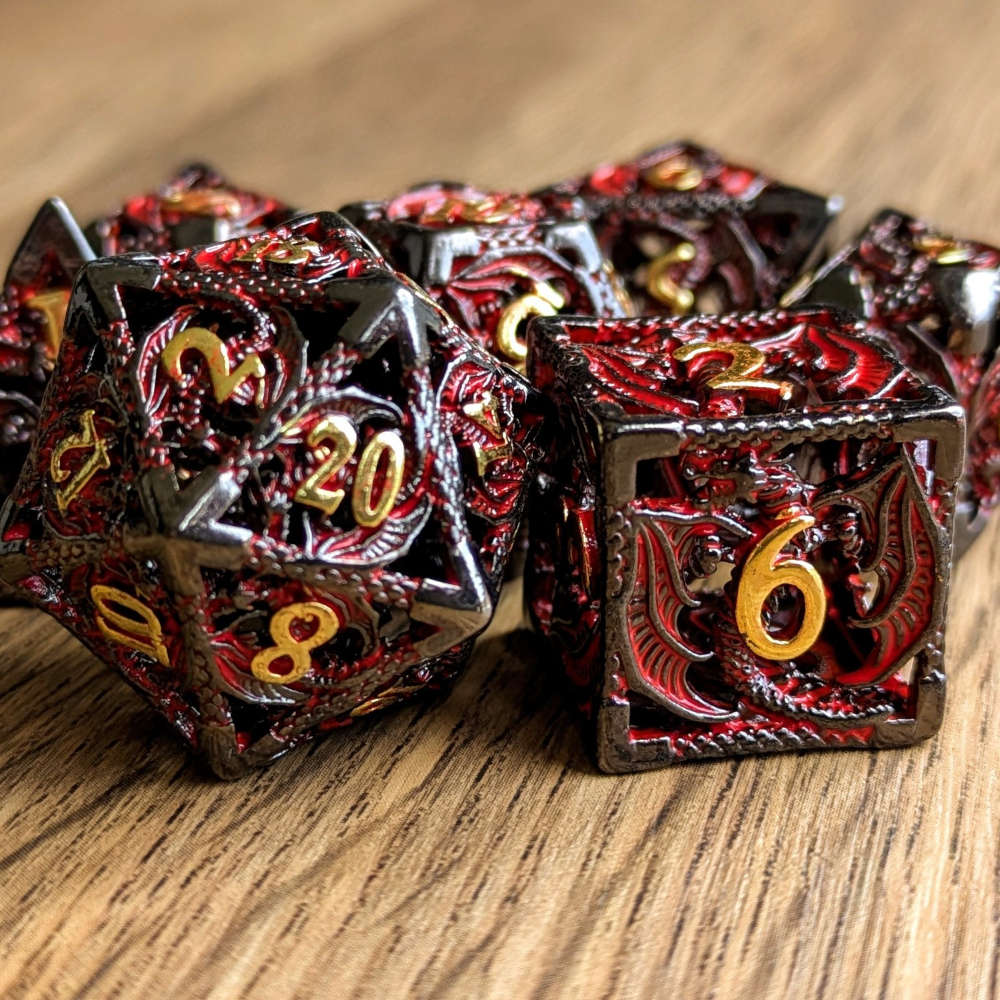 Tiamat Red Hollow Dragon Dice