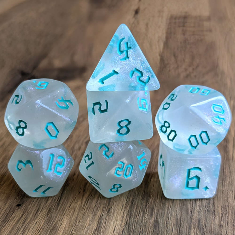 Turquoise Magic Mist Dice Set