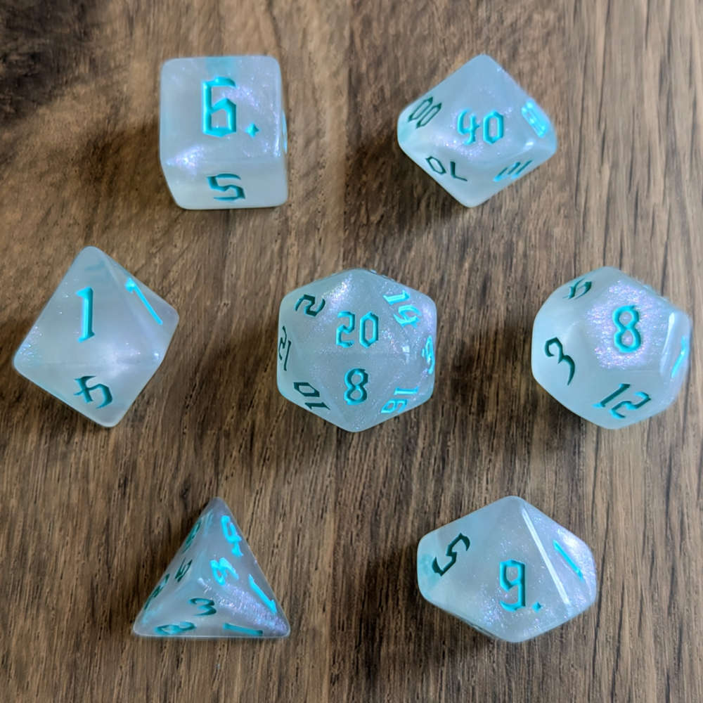 Turquoise Magic Mist Dice Set