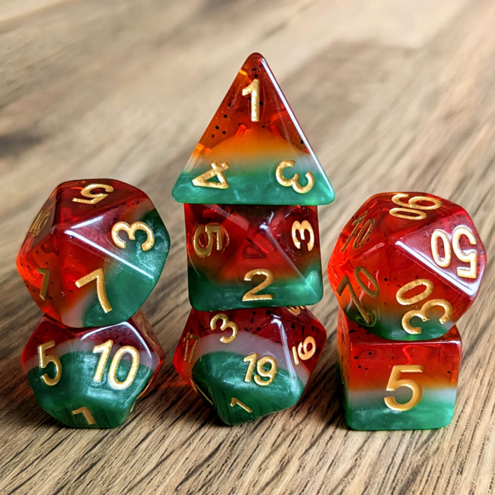 Watermelon Dice Set