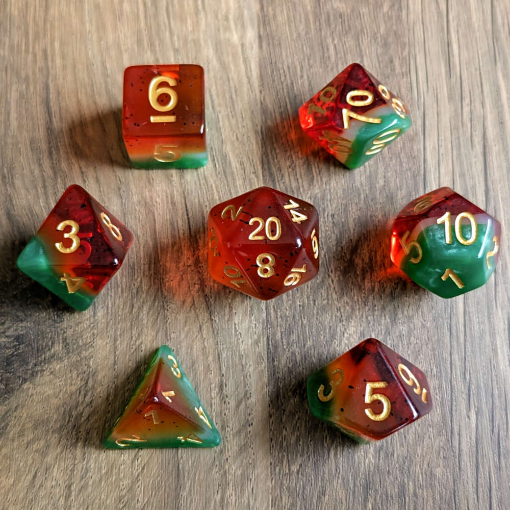 Watermelon Dice Set