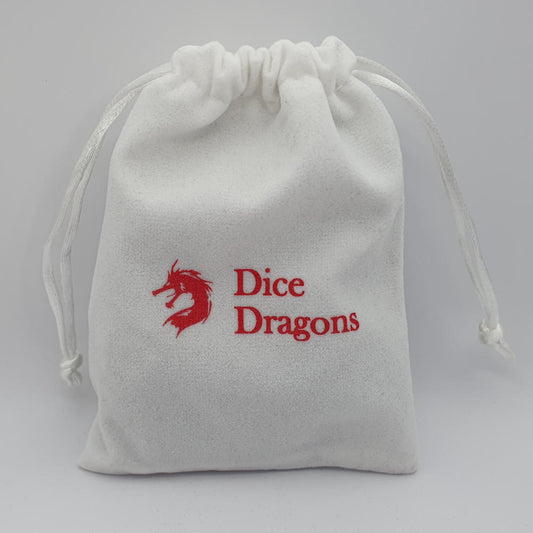 White Velvet Dice Bag